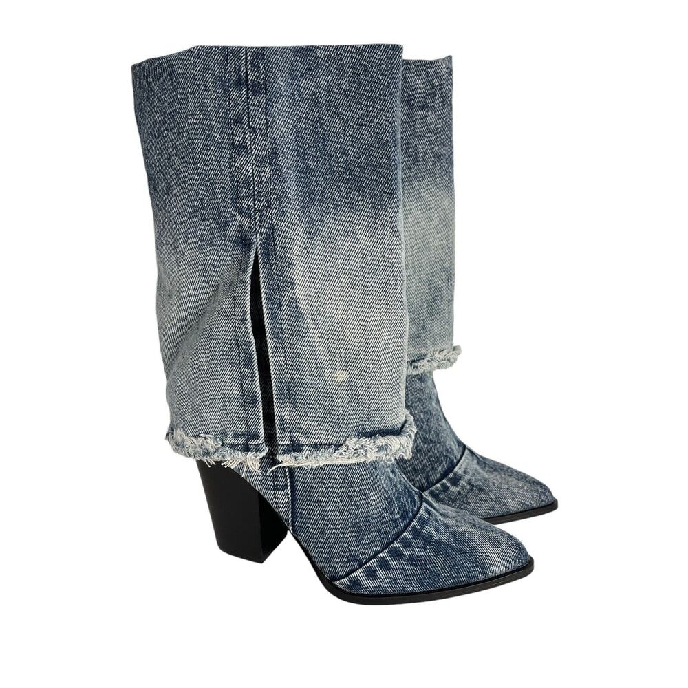 Steve Madden Denim Blue Heeled Boots